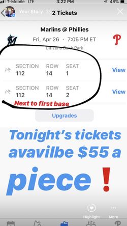 Phillies tickets!!!