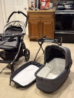 Peg- Perego Baby Stroller, Bassinet with Home Stand