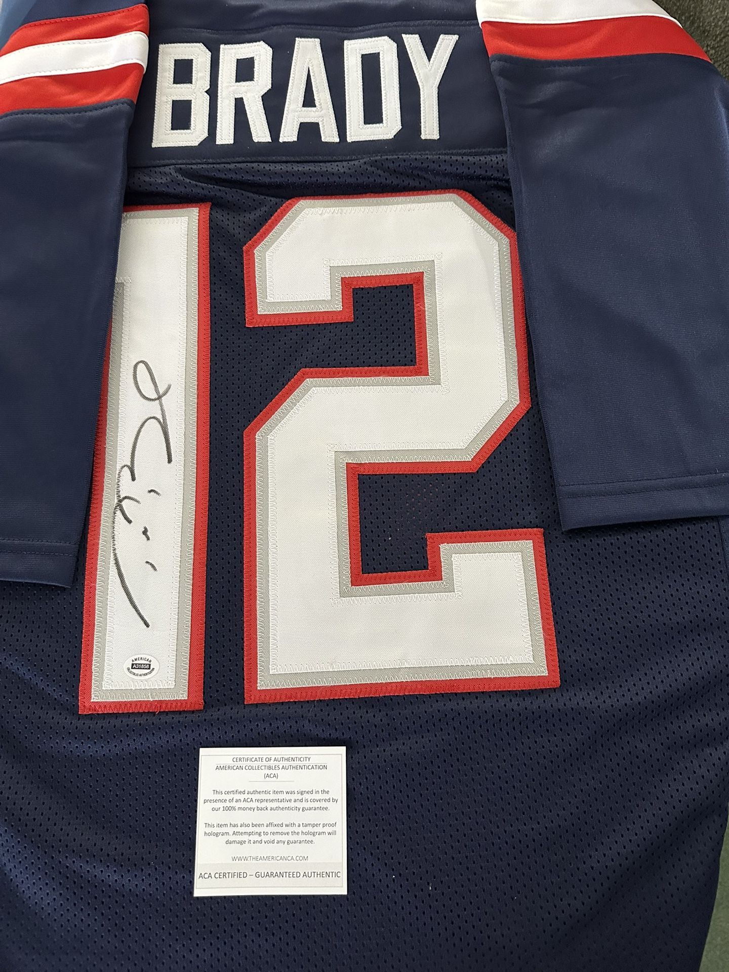 Tom Brady New England Patriots Signed Custom Jersey Autographed w/COA 540