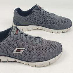 Skechers Relaxed Fit Gel Infused Running Shoes Sneakers Gray Mens Size 10
