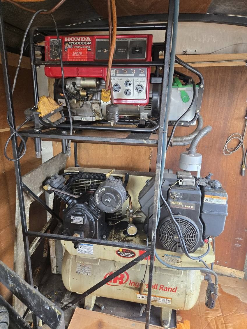 Ingersoll Compressor And Honda Generator