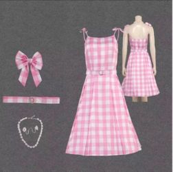 Margot Cosplay Pink Dress Women Costume Fantasy