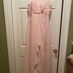 Chiffon Blush Bridesmaid Dress