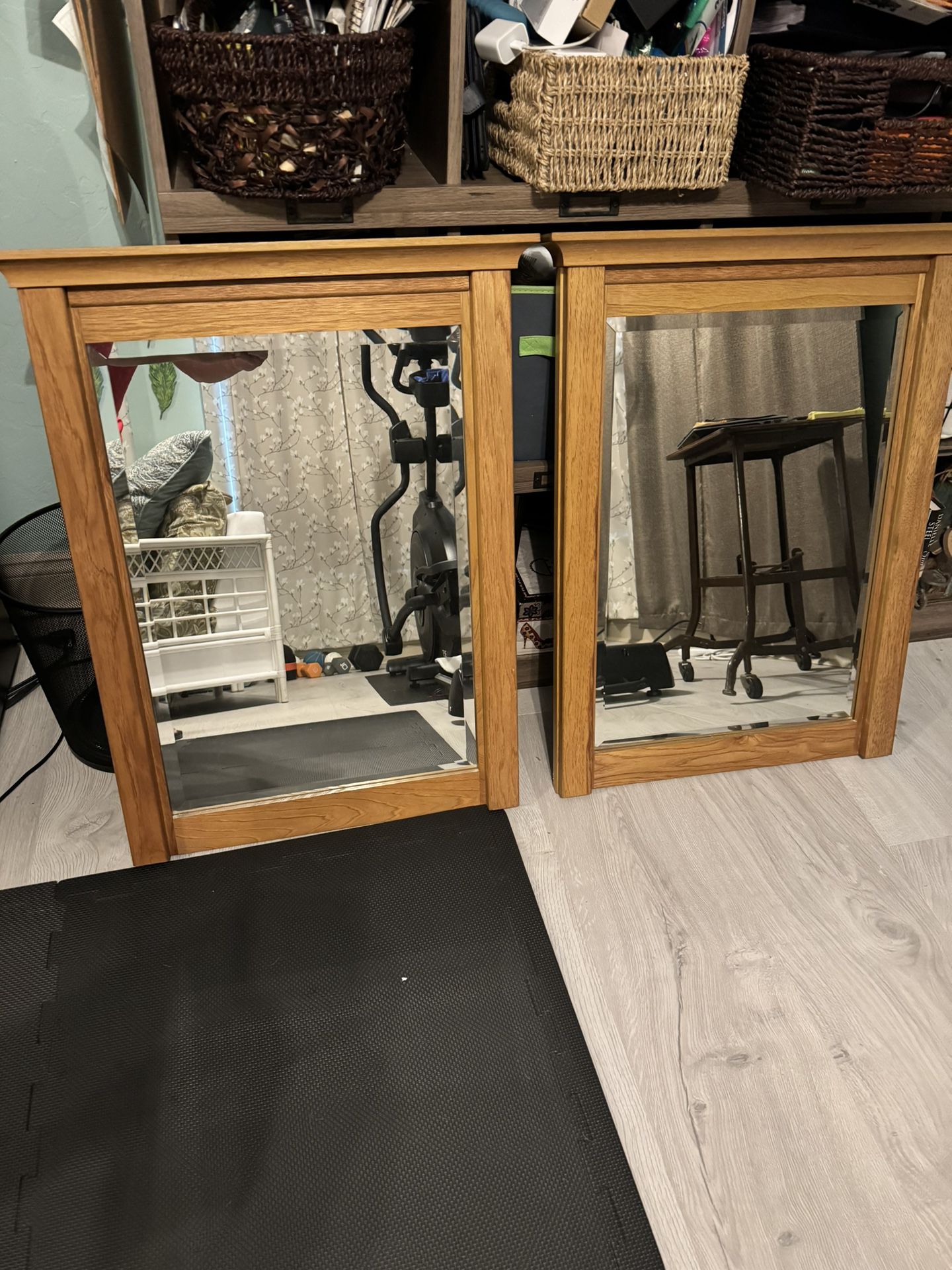 2 Oak Mirrors Price Slashed 