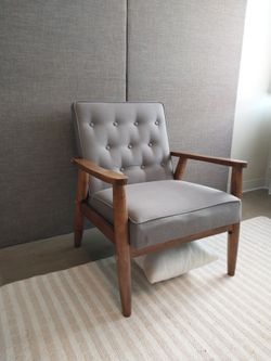 Mid-Century Retro Modern Lounge Chair, Grey