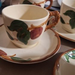 Vintage Apples Teacup /Saucer  Dishes