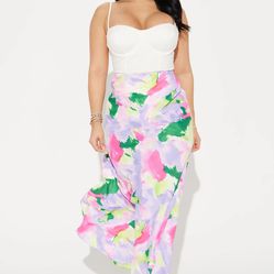 Fashion Nova Summer Maxi Skirt / Falda Fashion Nova