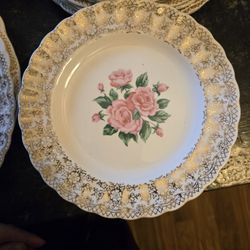Large Set Of Antique Dishes