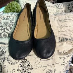 Lucky Brand  Leather Black Flats 