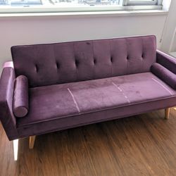 Purple Futon / Sofa Bed/ Pull Out Couch - $140 OBO