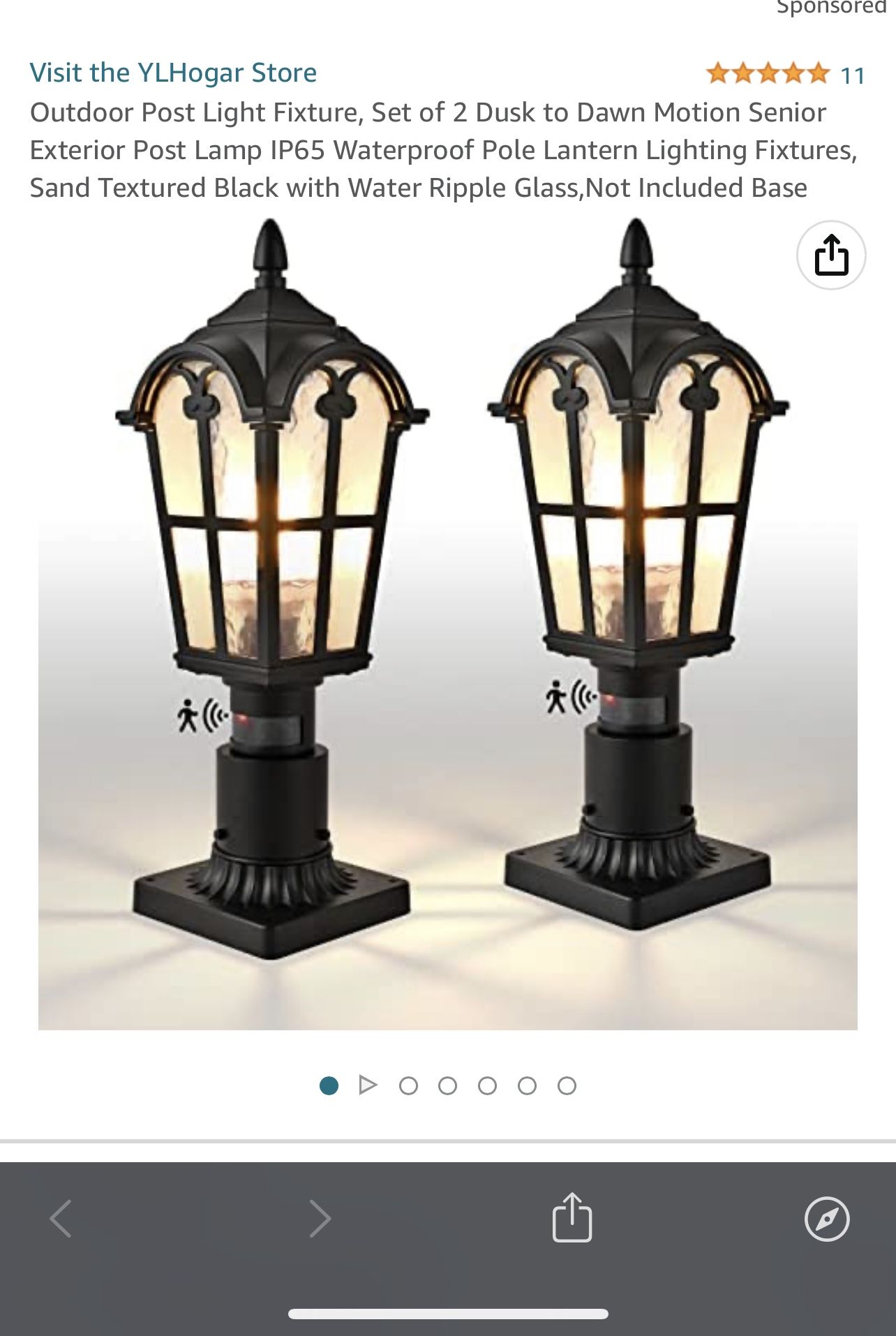 Outdoor Post Dust Till Dawn Lights