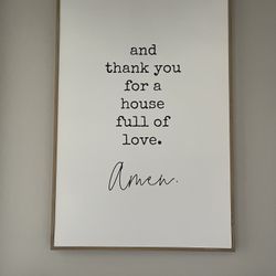 Large Framed Quote