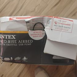 Intex mid rise 12 inch USB air matress