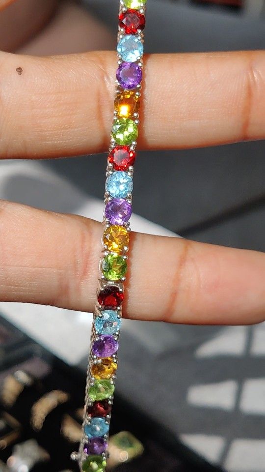 Rainbow Gemstone Bracelet