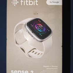Fitbit Sense 2 Smartwatch NEW – GPS Health Tracker + Charger Lunar White