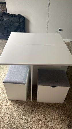 Table and storage chairs set(OBO)