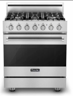 🔥 NEW OPEN BOX VIKING RANGE — HUGE SAVINGS 🔥  Viking 3 Series 30” Dual Fuel Professional Range  Brand: Viking Model: RVDR33025BSS500 Condition: New 