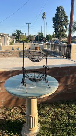 Two Black Tier Fruit Basket 