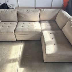 Modern Beige Sectional Sofa with Chaise – Deep & Comfortable Thomasville co