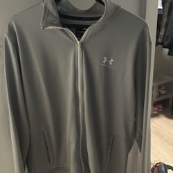 under armour grey zip up