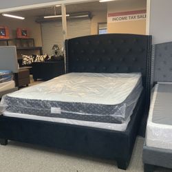 Queen Size Bed And Mattress Set