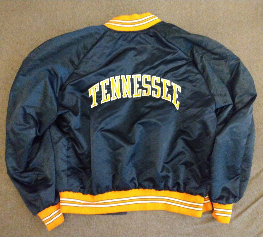 Vintage Satin Bomber Jacket - Tennessee Vols - Hatcher's Sportswear (Mid to Late 70's) 
