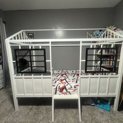 Twin house bed frame