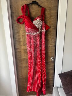 Red blinged out dress