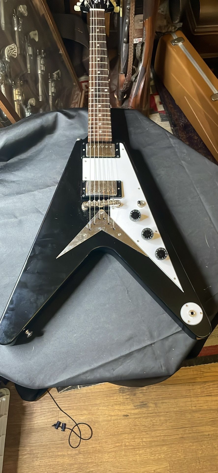 Epiphone Ebony Flying V Electric Guitar