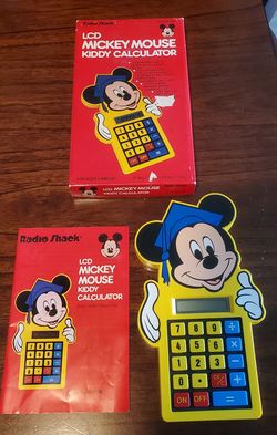 Vintage Radio Shack Walt Disney Mickey Mouse Calculator