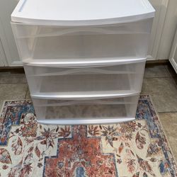 Sterilite 3-Drawer Wide Storage Cart