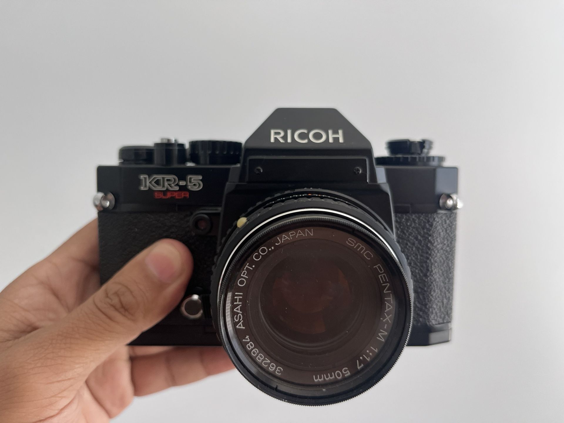 Ricoh K-R5 Film camera and lens.