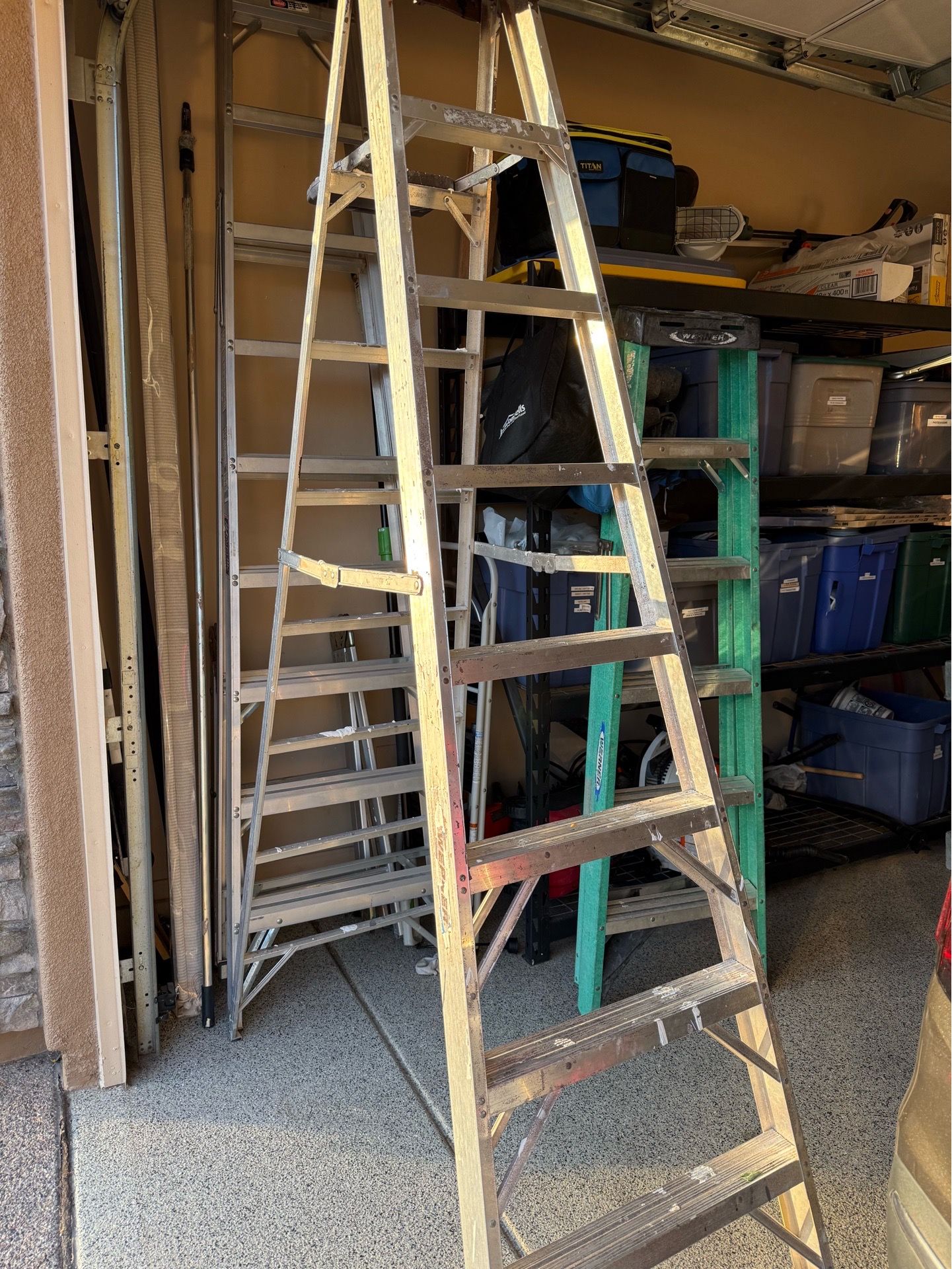 Werner aluminum step ladders
