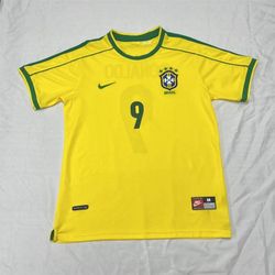 98 Brazil No. 9 Ronaldo soccer jersey