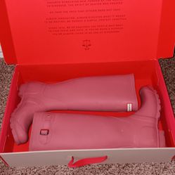 Pink Hunter Boots Size 8