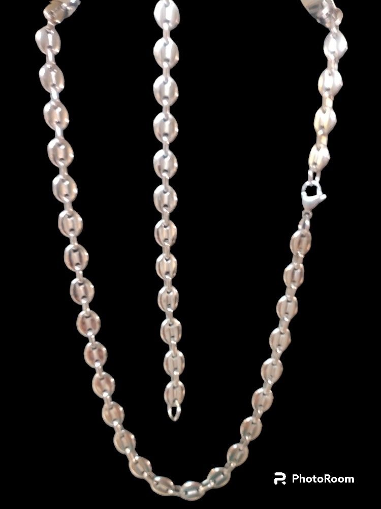 316L Stainless Steel Chain Matching Bracelet New