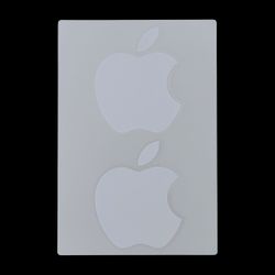 Apple Logo Stickers White  – 2 Authentic Original Apple Decals