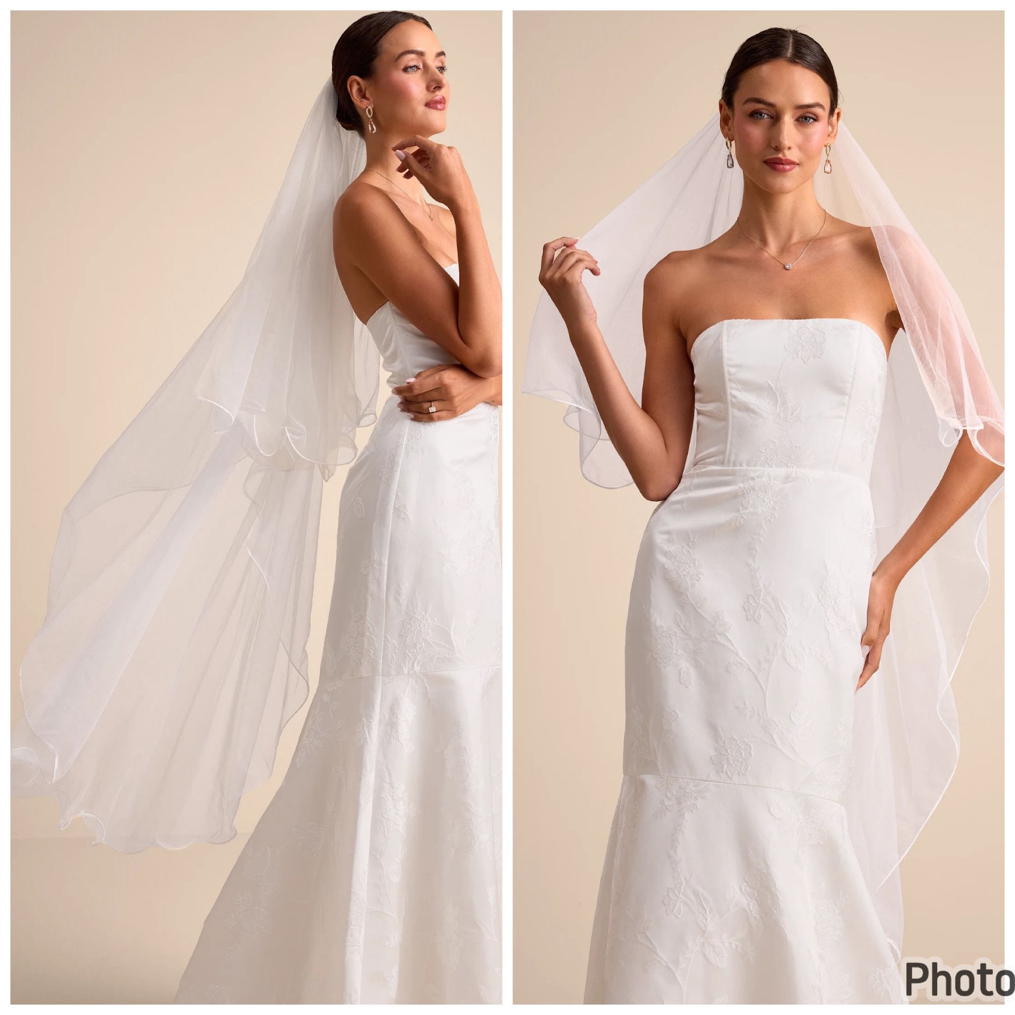Lulus Eleonora Ivory Tulle Layered Long Veil