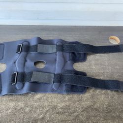 Knee Support Brace with Dual Hinges - Black outside blue inside Large