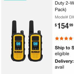 Dewalt walkie talkie