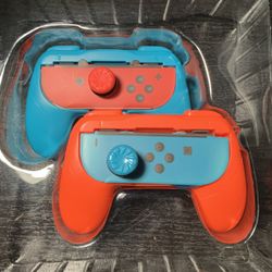 2 Pack Joy-Con Controller Handle Grip For Nintendo Switch Console Red Blue