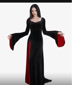 Addams family morticia Halloween costume size L-XL -2XL