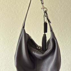 Coach Avery #J1361-F23960 Tassel Purple Leather Hobo Bag Purse EUC