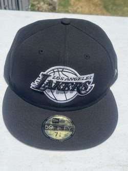 Los Angeles Lakers Black And White New Era 59FIFTY Fitted Hat Cap 