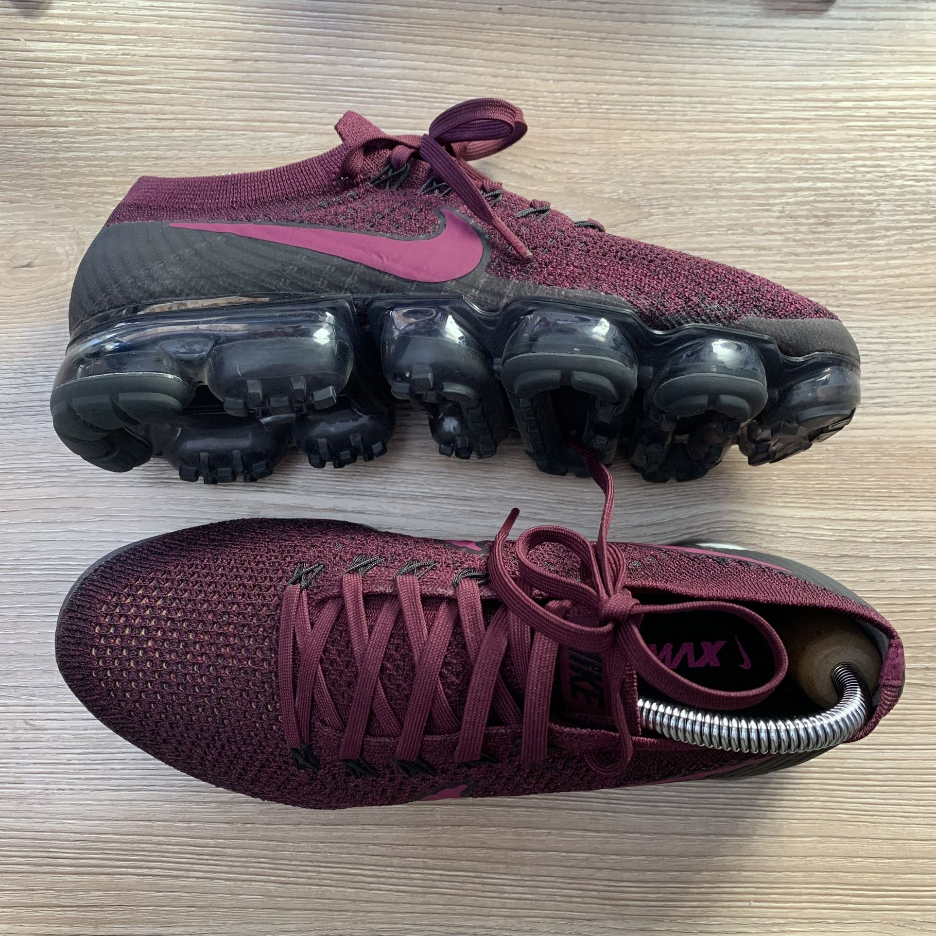 Used Nike Air Vapormax Flyknit Bordeaux Berry Size Men Women