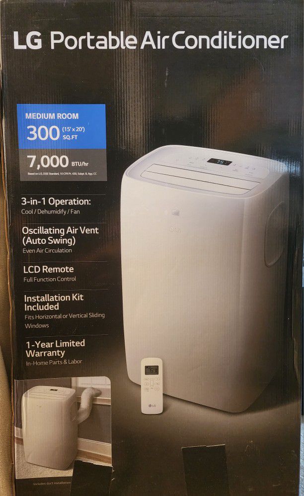 LG PORTABLE AIR CONDITIONER IN BOX