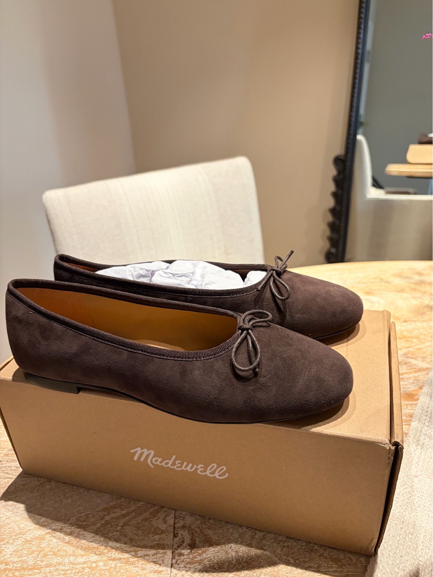 Madewell Suede Ballet Flats – Brown – Size 9.5