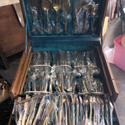 NEW VINTAGE SIAM BRONZE FLATWARE SET