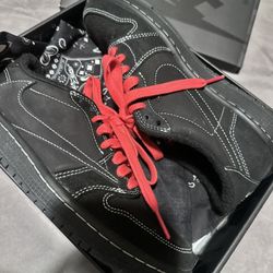 Travis Scott × Air Jordan 1 Retro Low OG SP 'Black Phantom'