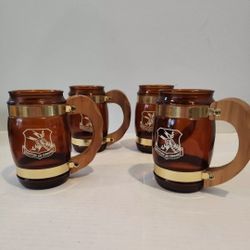 VINTAGE 4 Strategic Air Command (SAC)  Military Wooden Handled Mug Siesta Ware